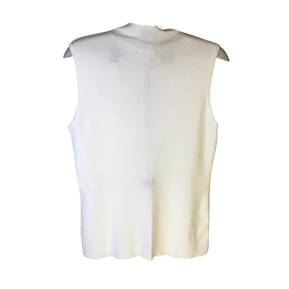 Tahari Women’s Sleeveless White Shirt Size L NWT - Picture 2 of 4